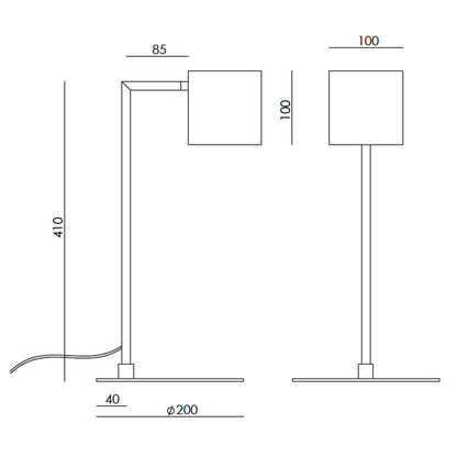 Alabastrowa lampa stołowa Aromas Cubic G9