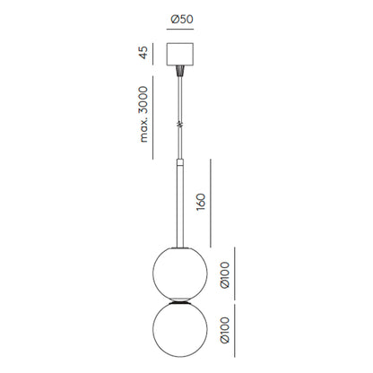 Aromas Dalt G9 závěsné svítidlo
