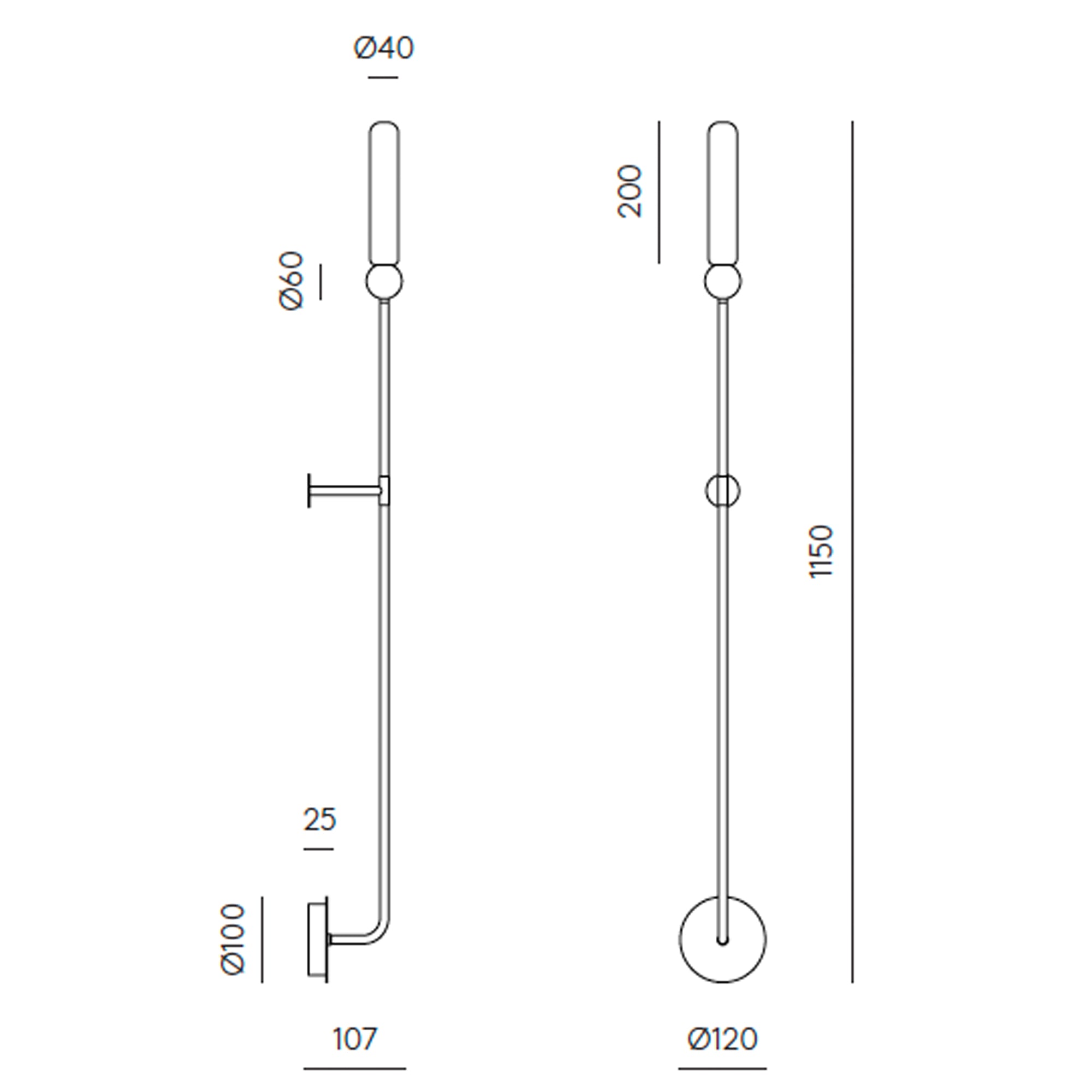 Lampa ścienna Aromas Delie L G9