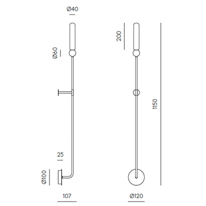 Lampa ścienna Aromas Delie L G9