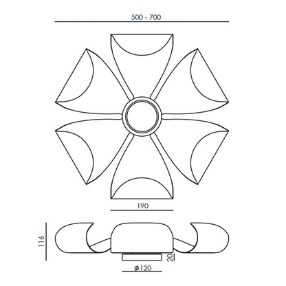 Lampa ścienna Aromas Rita E27