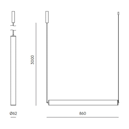 Aromas Tube LED závěsné svítidlo