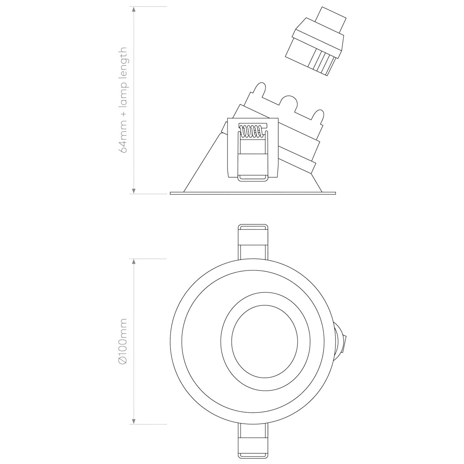 Astro Minima Slimline fixní požárně hodnocené svítidlo IP65