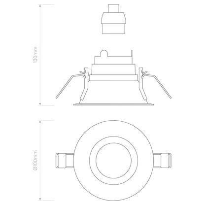 Astro Minima Slimline fixní požárně hodnocené svítidlo IP65