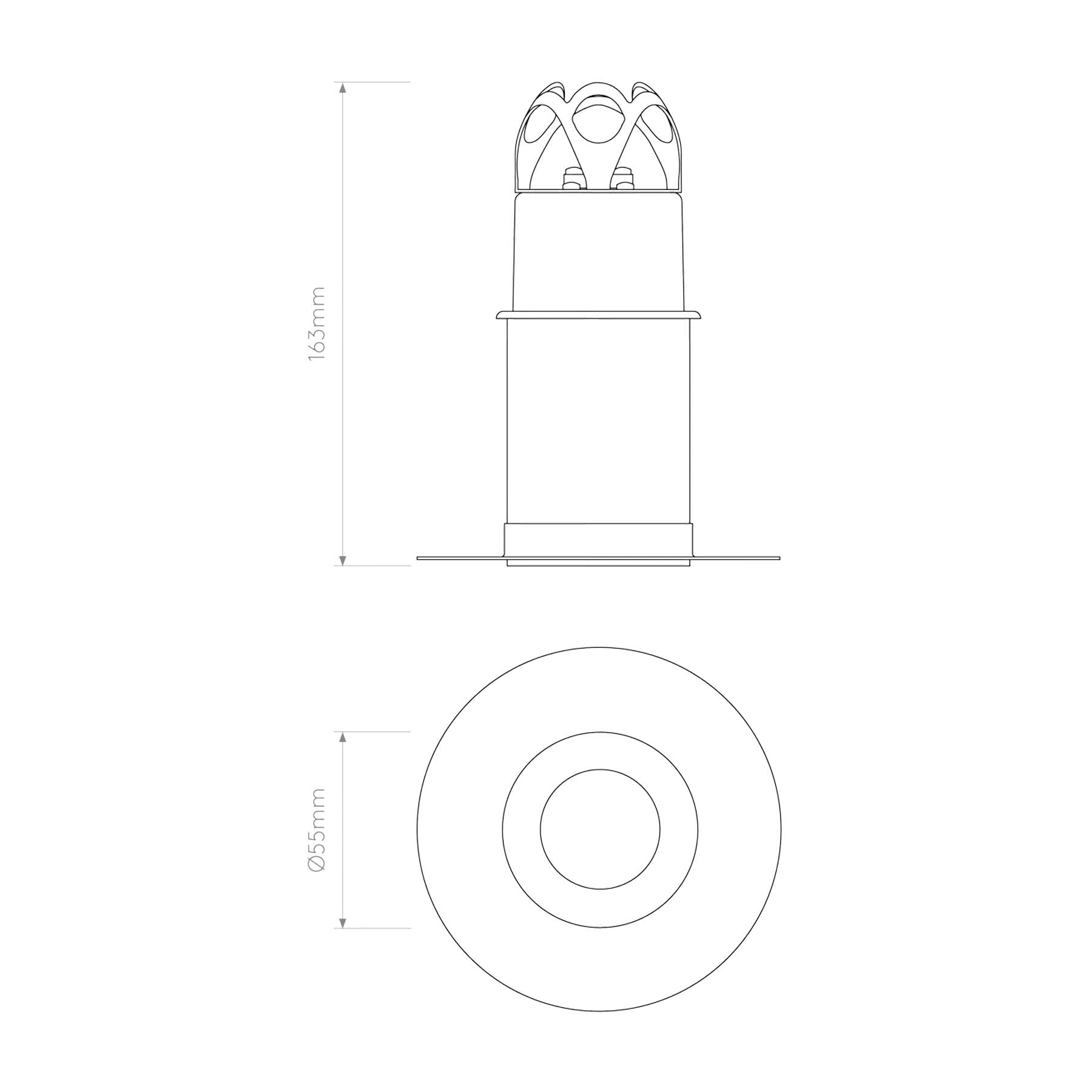 Astro Minima LED kruhové zápustné svietidlo biele IP65