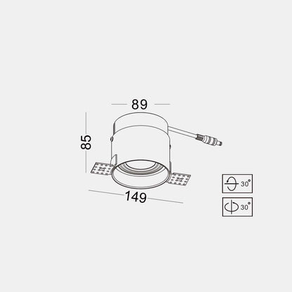 Trimless Downlight LED zápustné svítidlo Ra>95