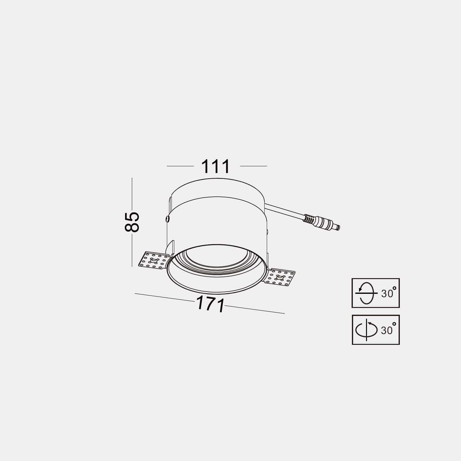 Trimless Downlight LED zápustné svítidlo Ra>95