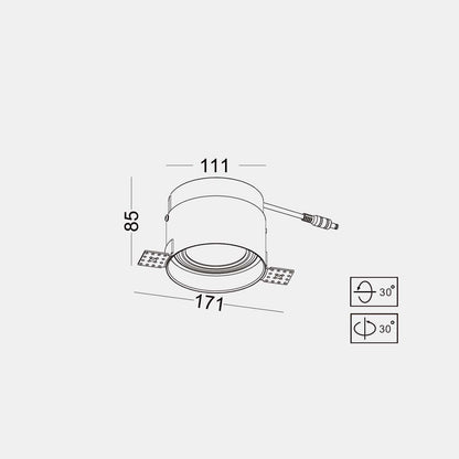 Trimless Downlight LED zápustné svítidlo Ra>95