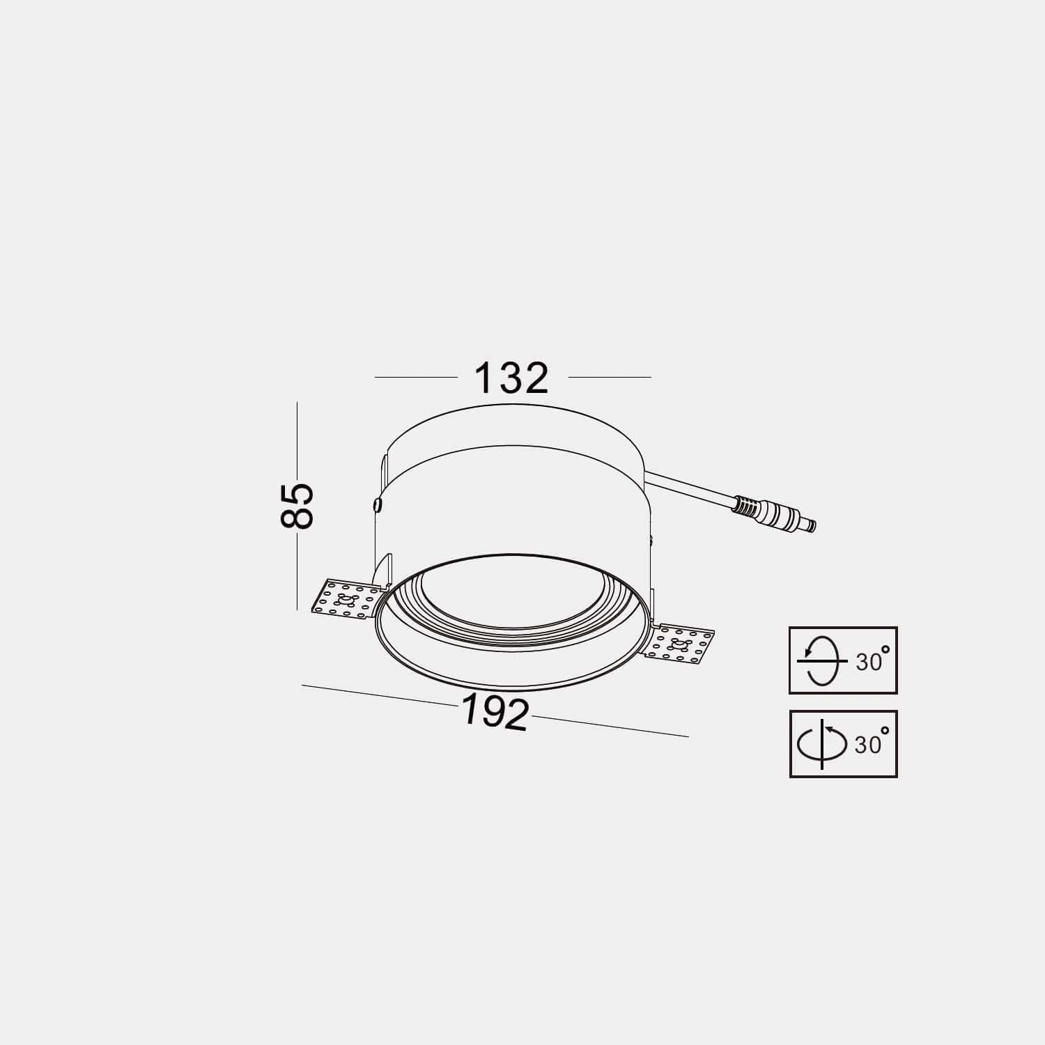 Trimless Downlight LED zápustné svítidlo Ra>95