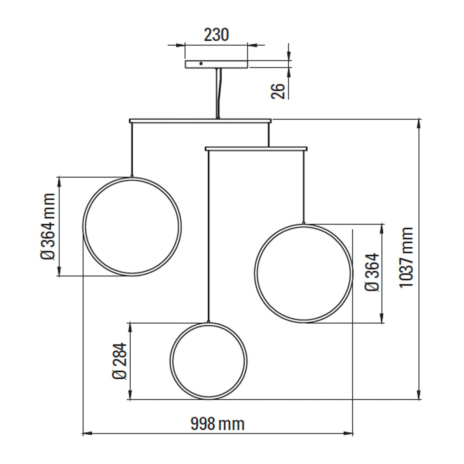 DCW éditions Focus LED závěsné svítidlo