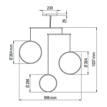 DCW édition NL 12 LED pendant light