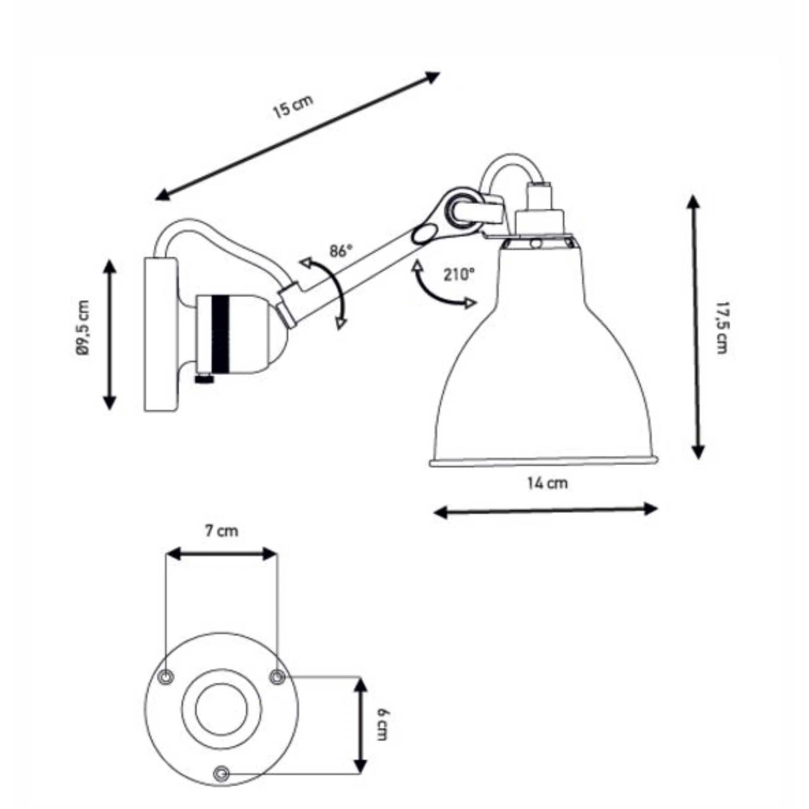 DCW éditions Lampe Gras N°304 E14 nástěnné koupelnové svítidlo IP64
