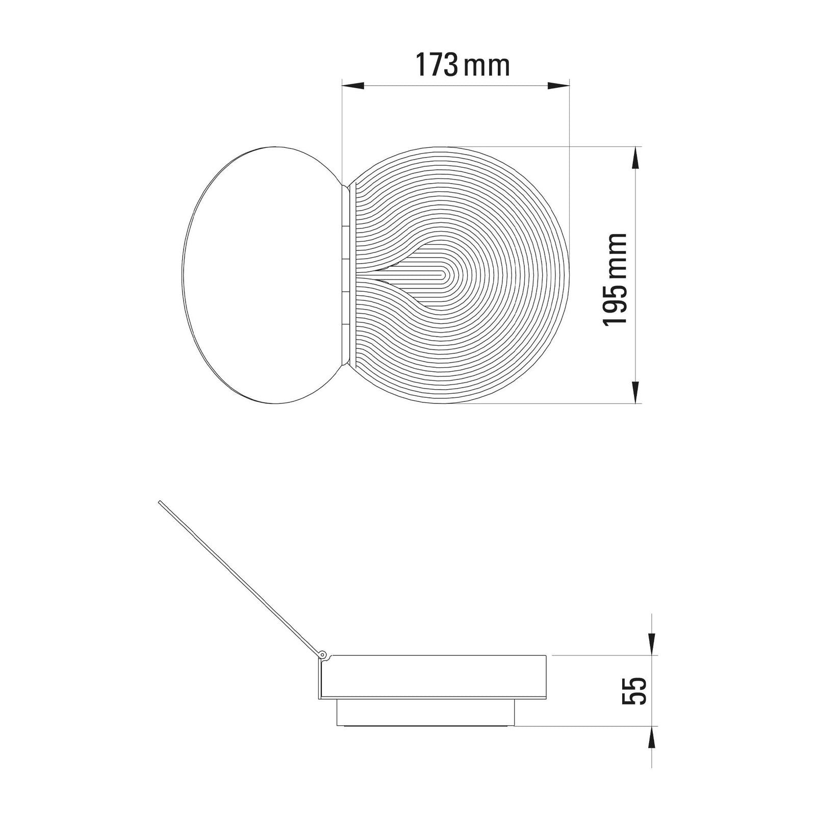 DCW éditions Poudrier LED nástěnné svítidlo
