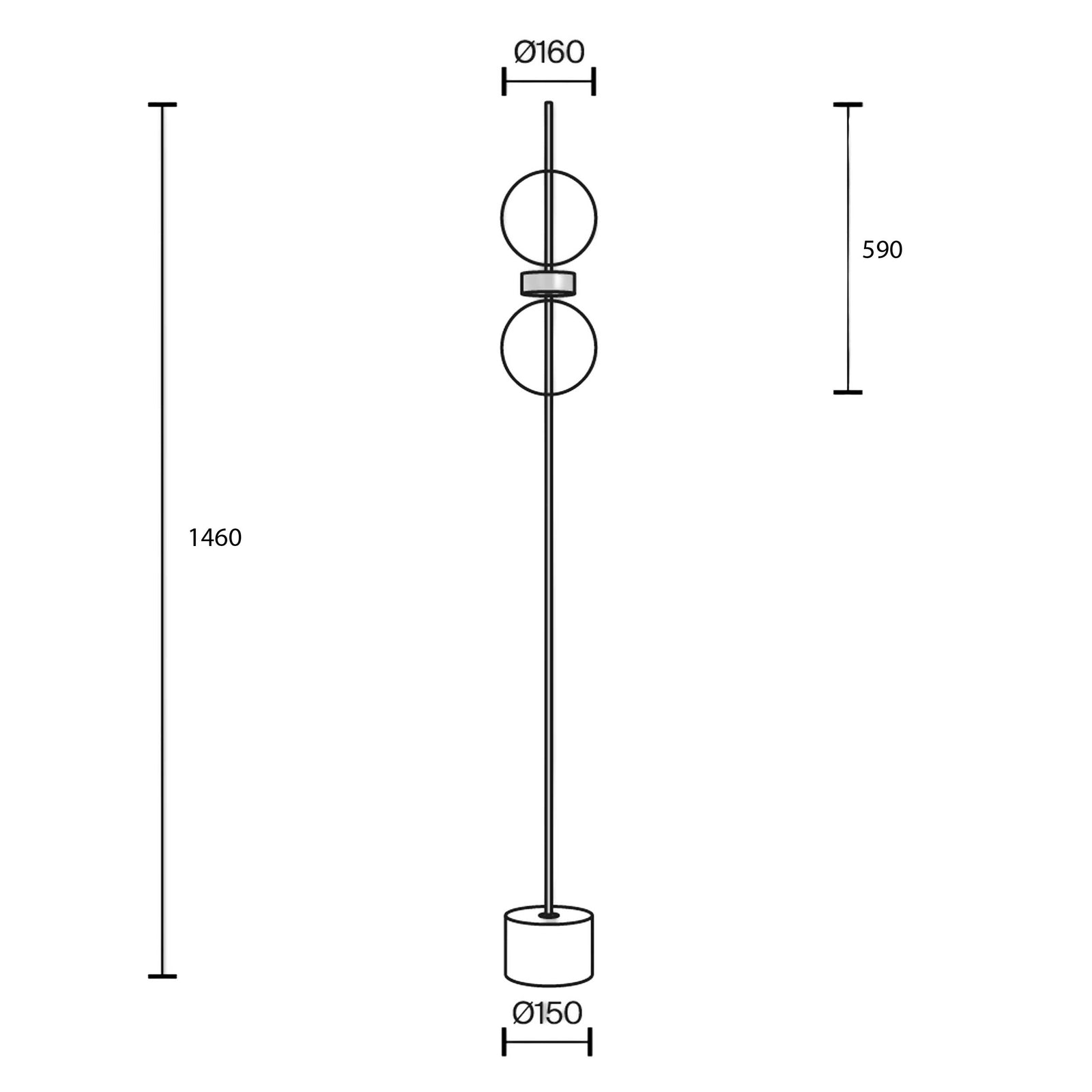 Maytoni Double Moon LED stojací svítidlo