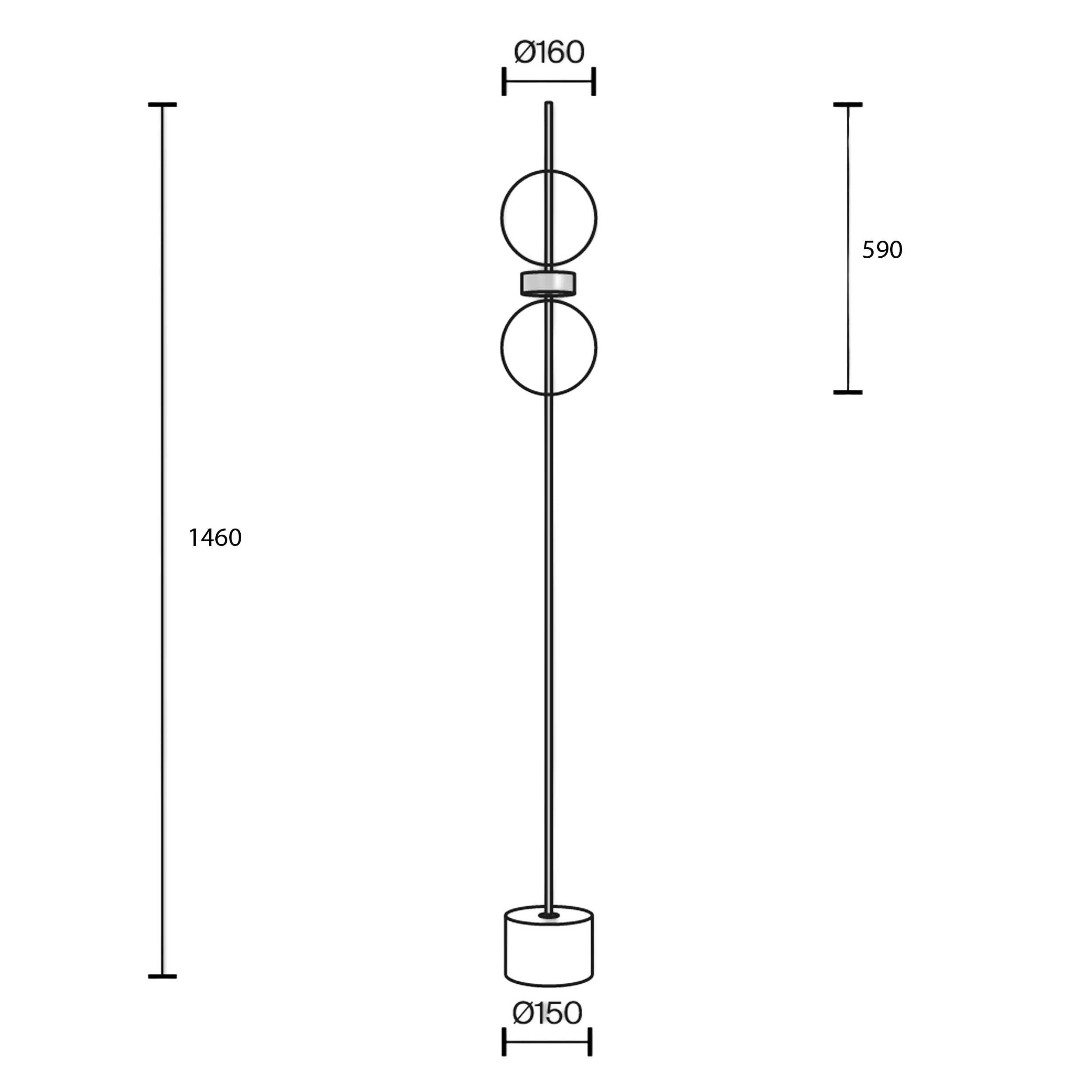 Maytoni Double Moon LED stojací svítidlo