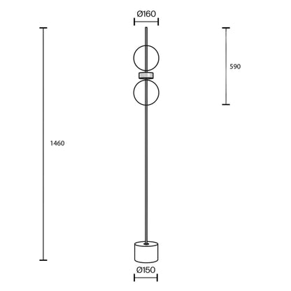 Maytoni Double Moon LED stojací svítidlo