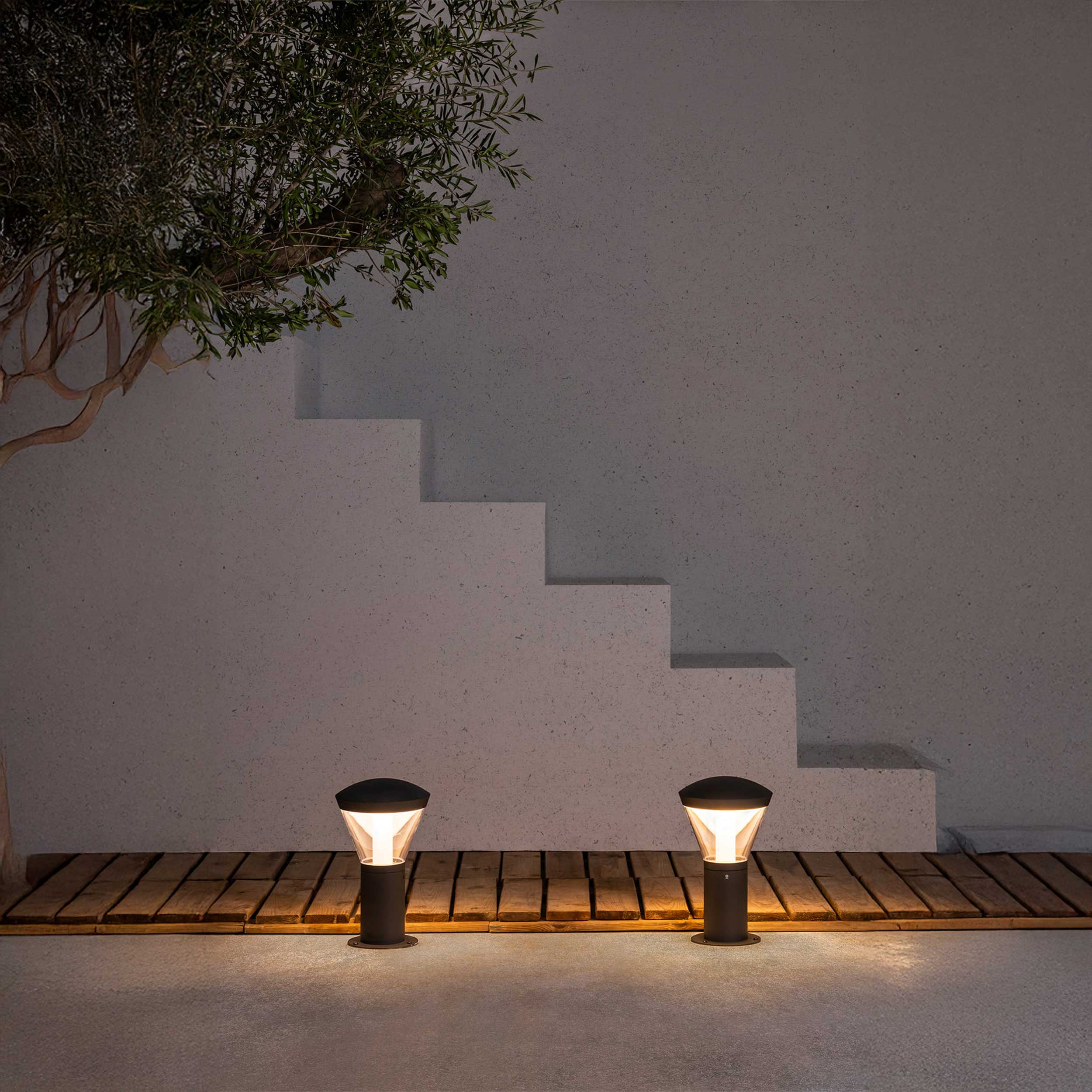 Faro Brume LED glass ceiling light IP44