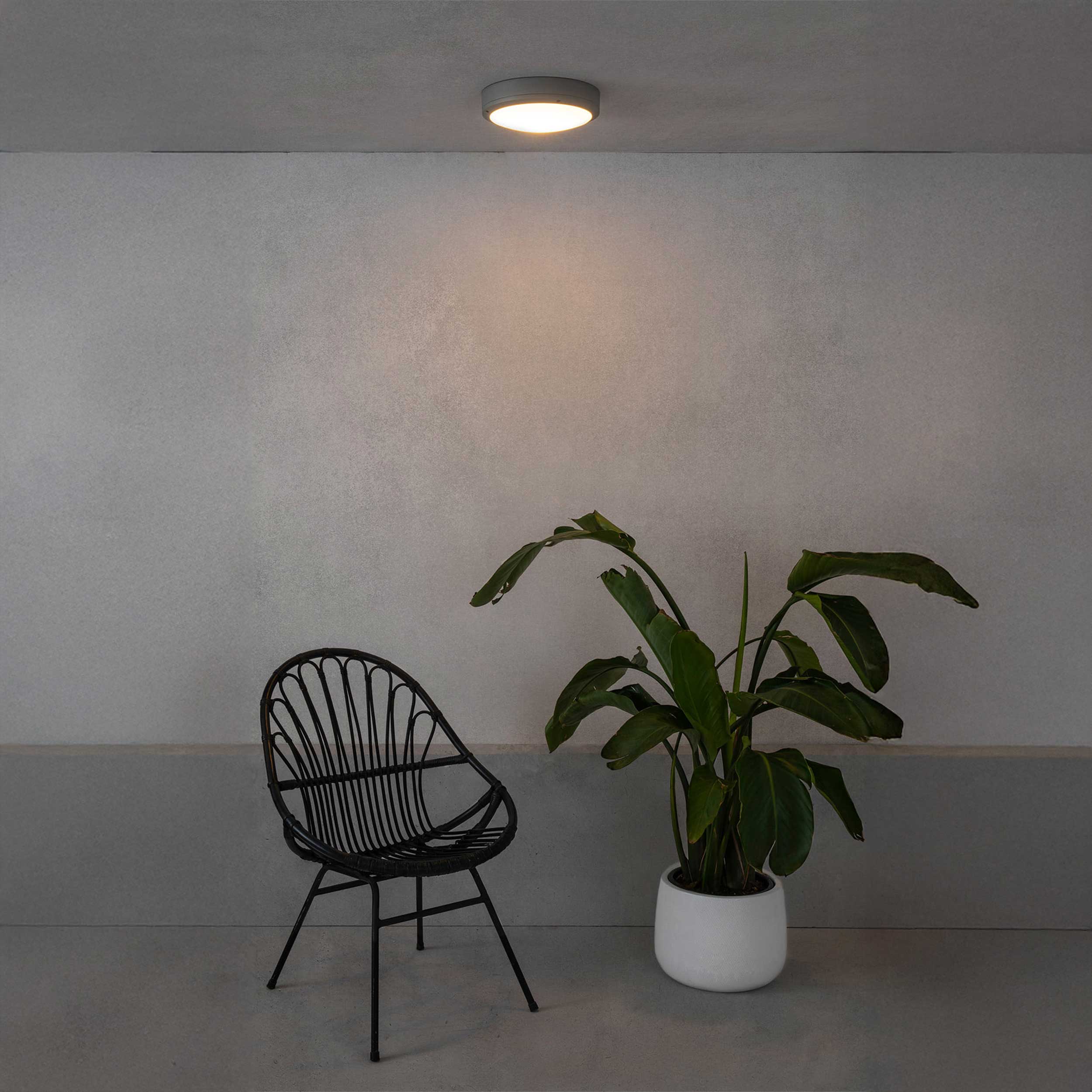 Szklana oprawa sufitowa Faro Brume LED IP44