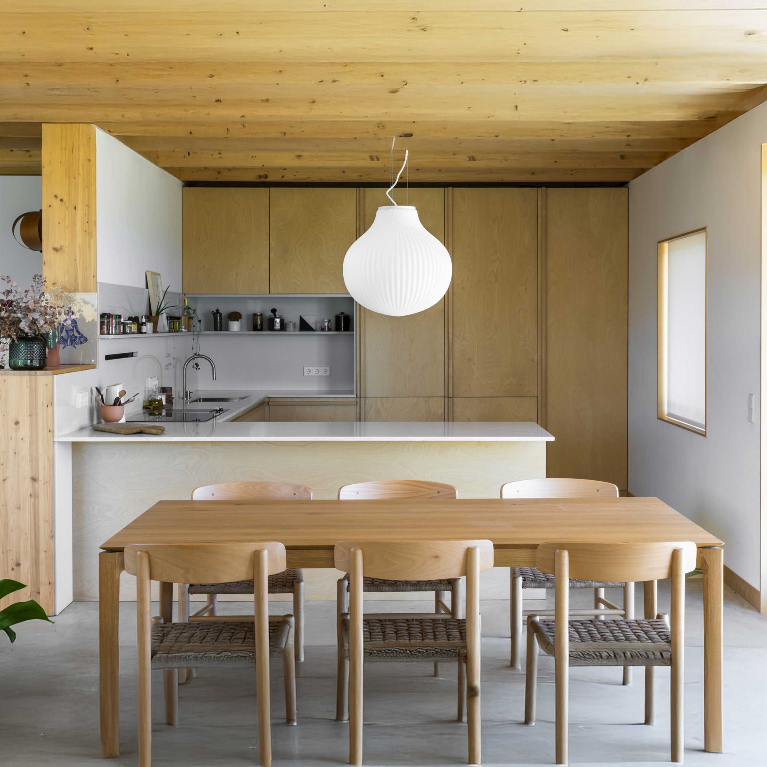 Faro Brume LED glass ceiling light IP44