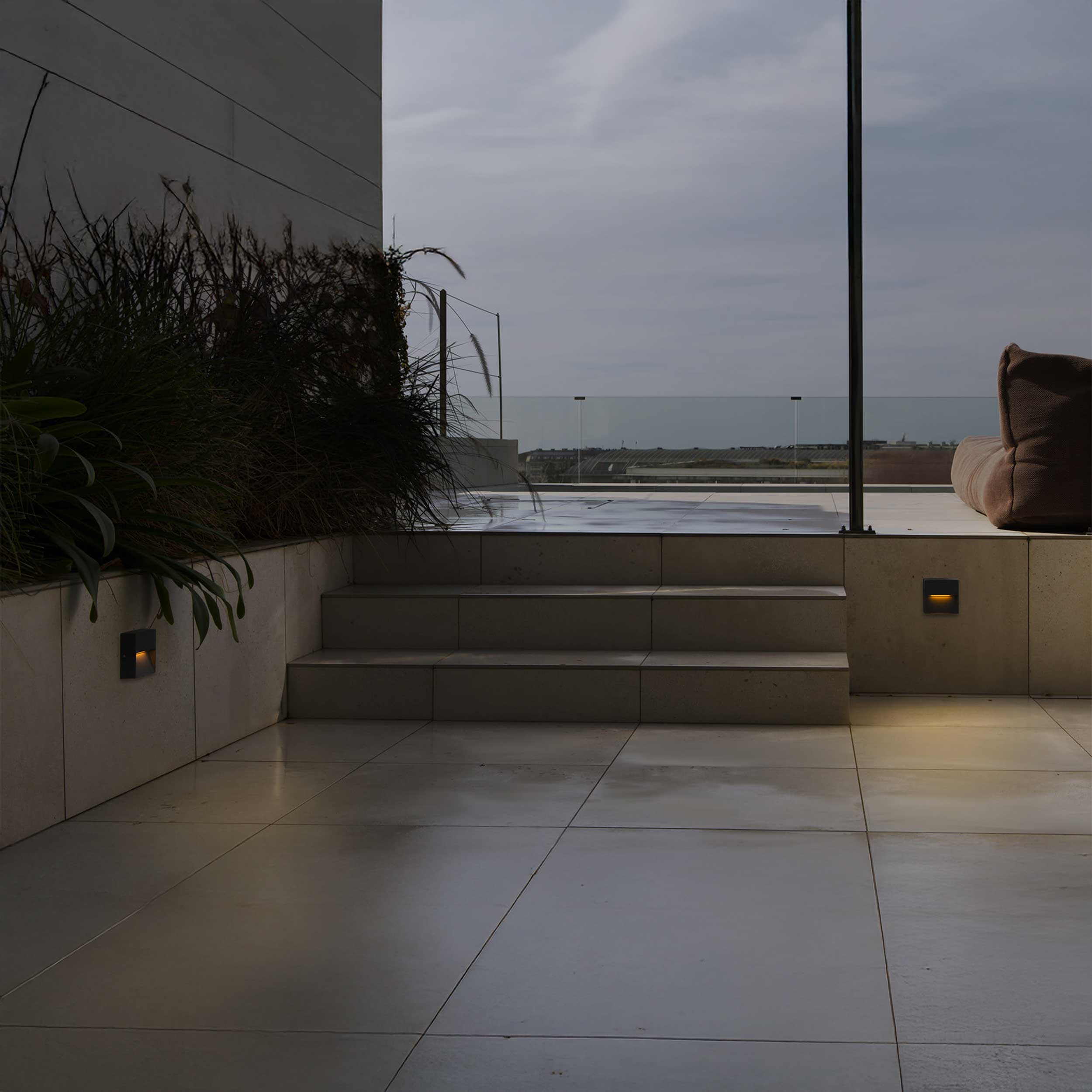 Faro Brume LED glass ceiling light IP44