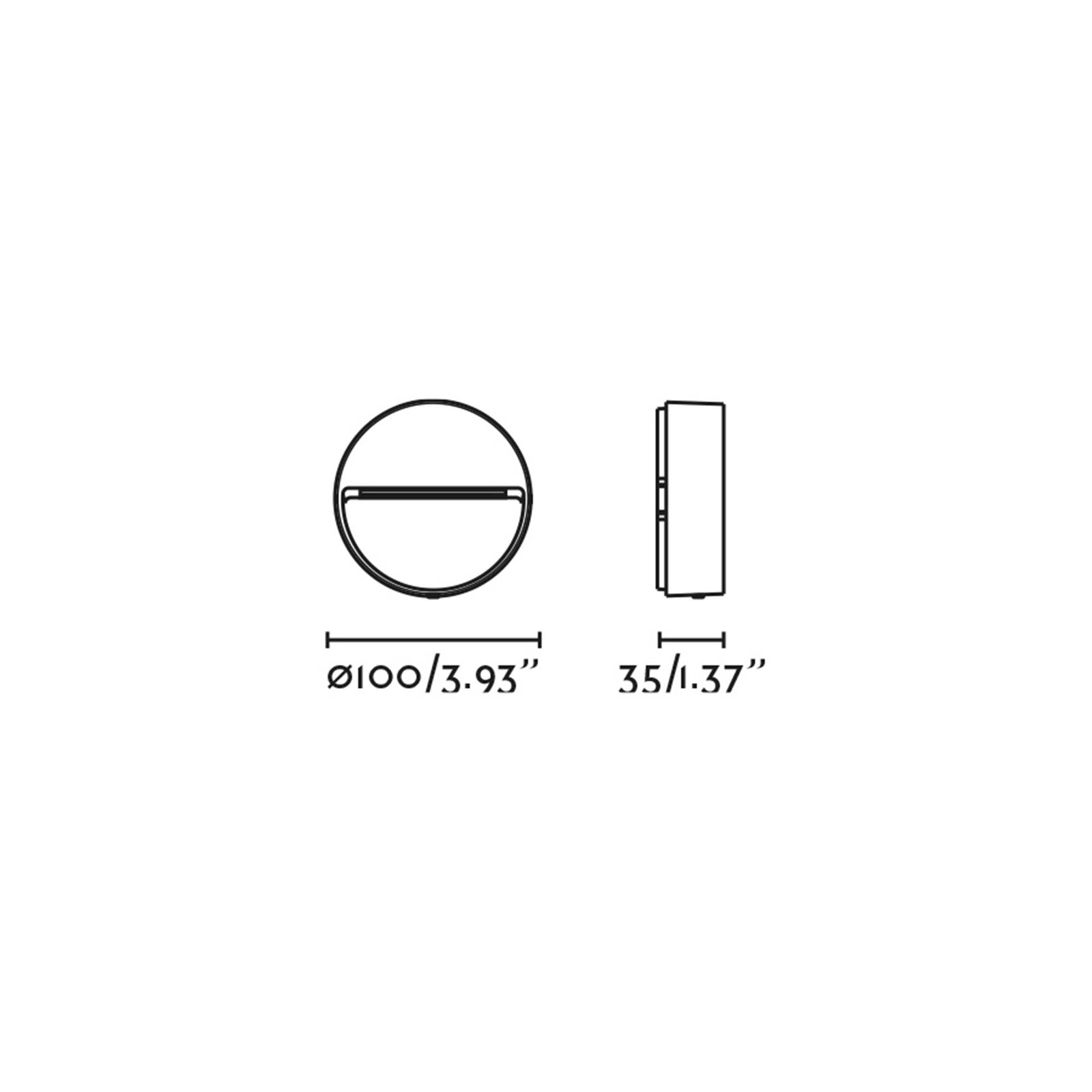 Faro Dune LED kruhové nástěnné venkovní svítidlo IP65