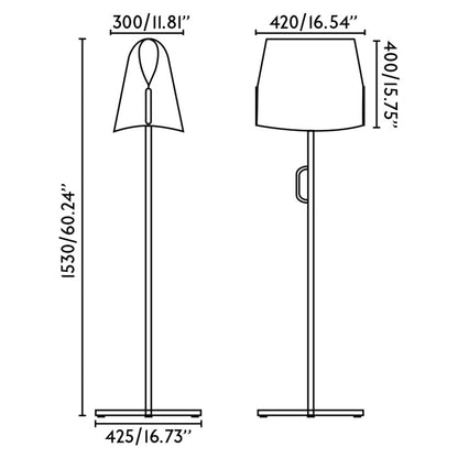 Faro Luang E27 stojací pergamenové svítidlo