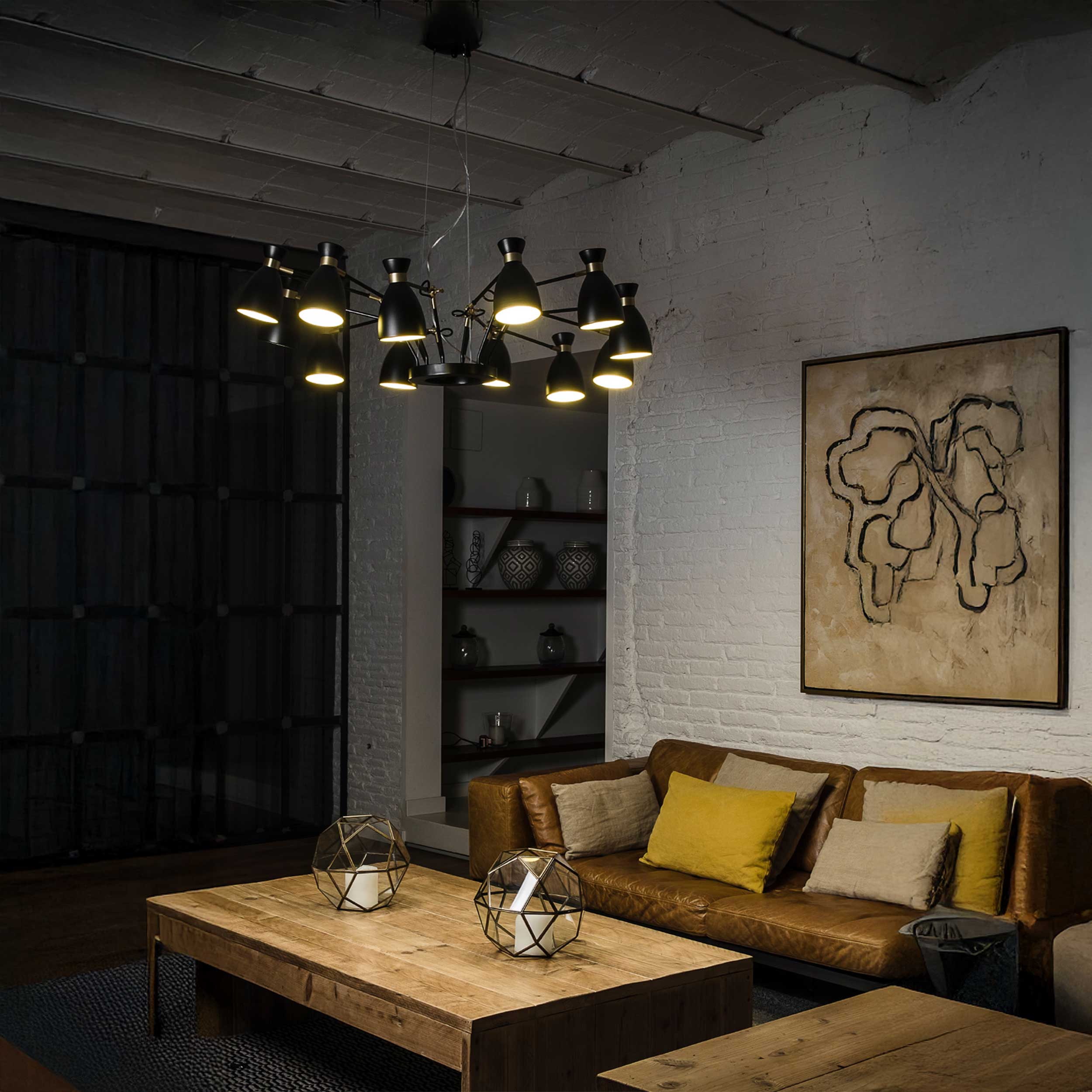 Szklana oprawa sufitowa Faro Brume LED IP44