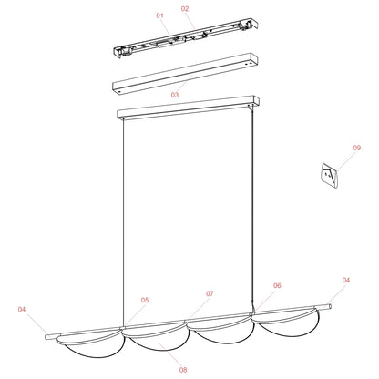 Flos Almendra LED linear pendant light