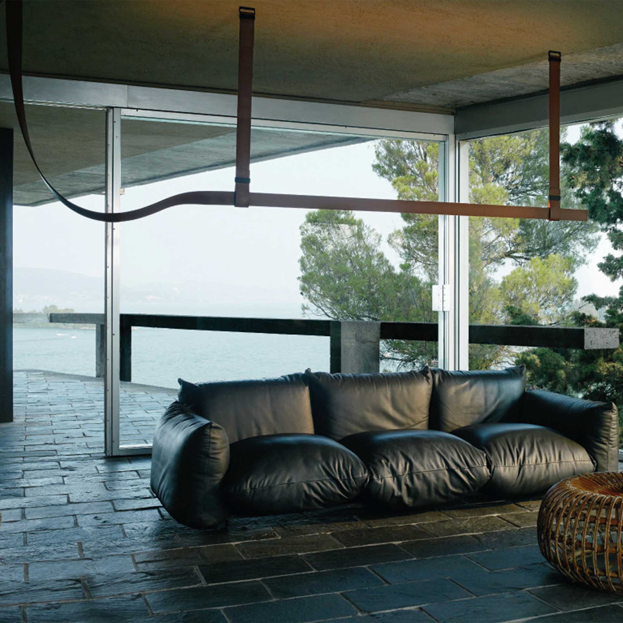 Flos Belt LED leather pendant light