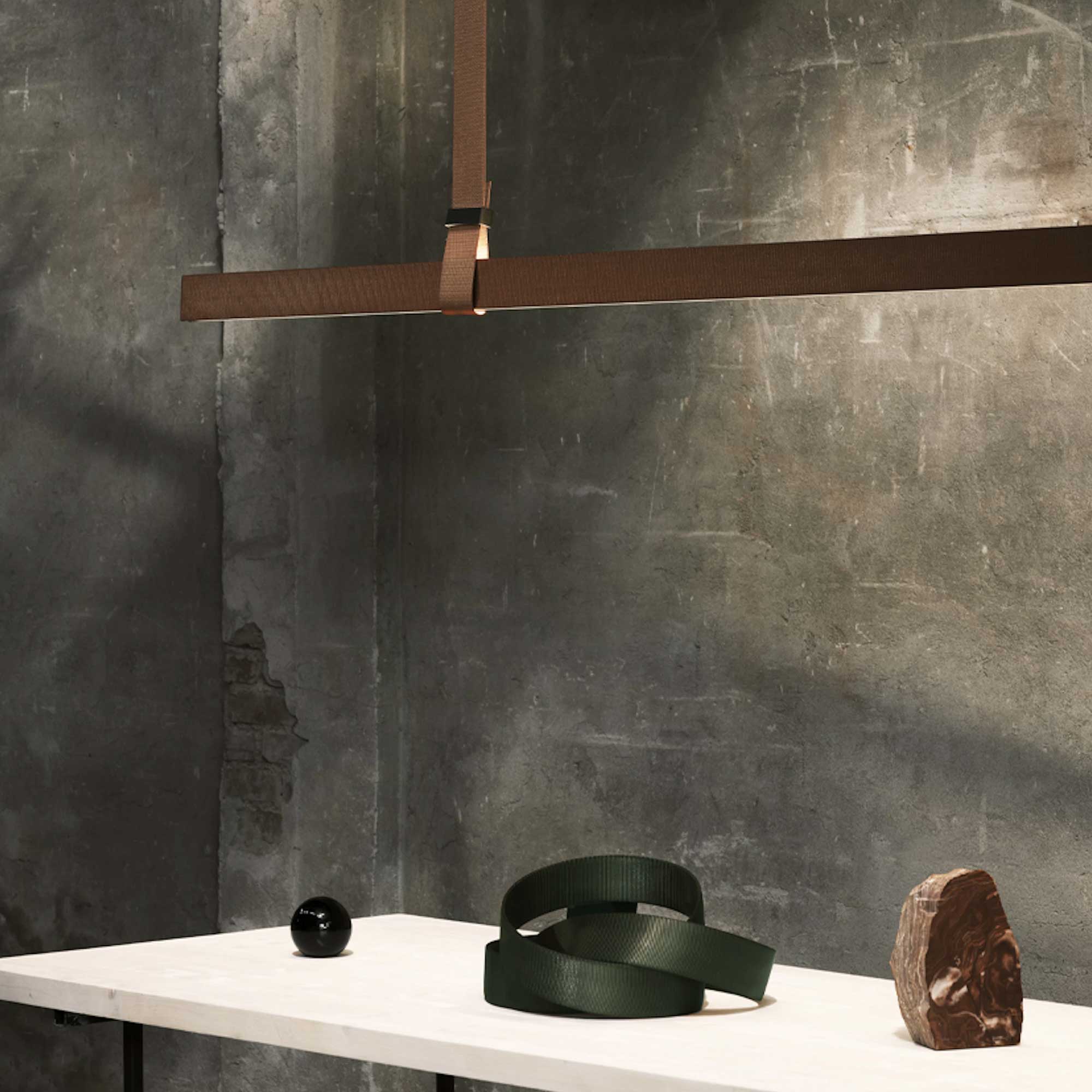Flos Belt LED leather pendant light