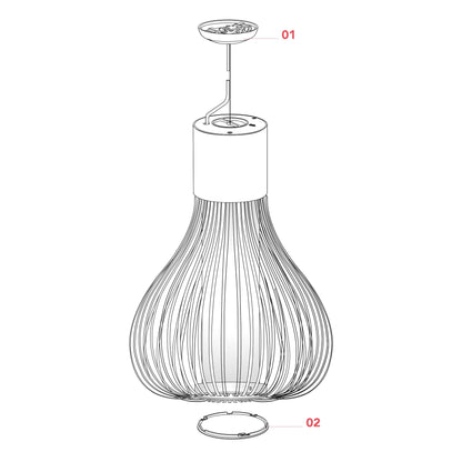 Flos Chasen E27 pendant glass light