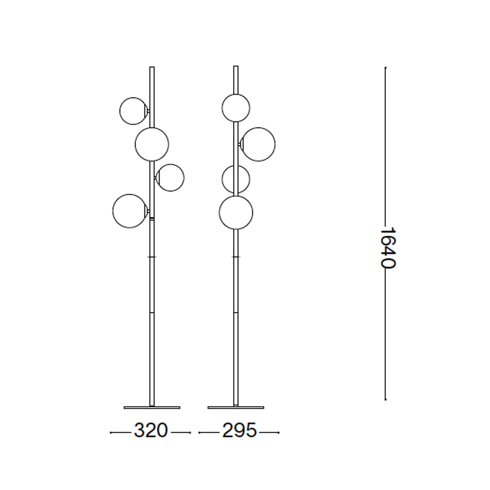 Ideal lux Perlage G9 stojací svítidlo