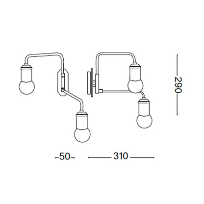 Ideal lux Triumph E27 nástěnné svítidlo