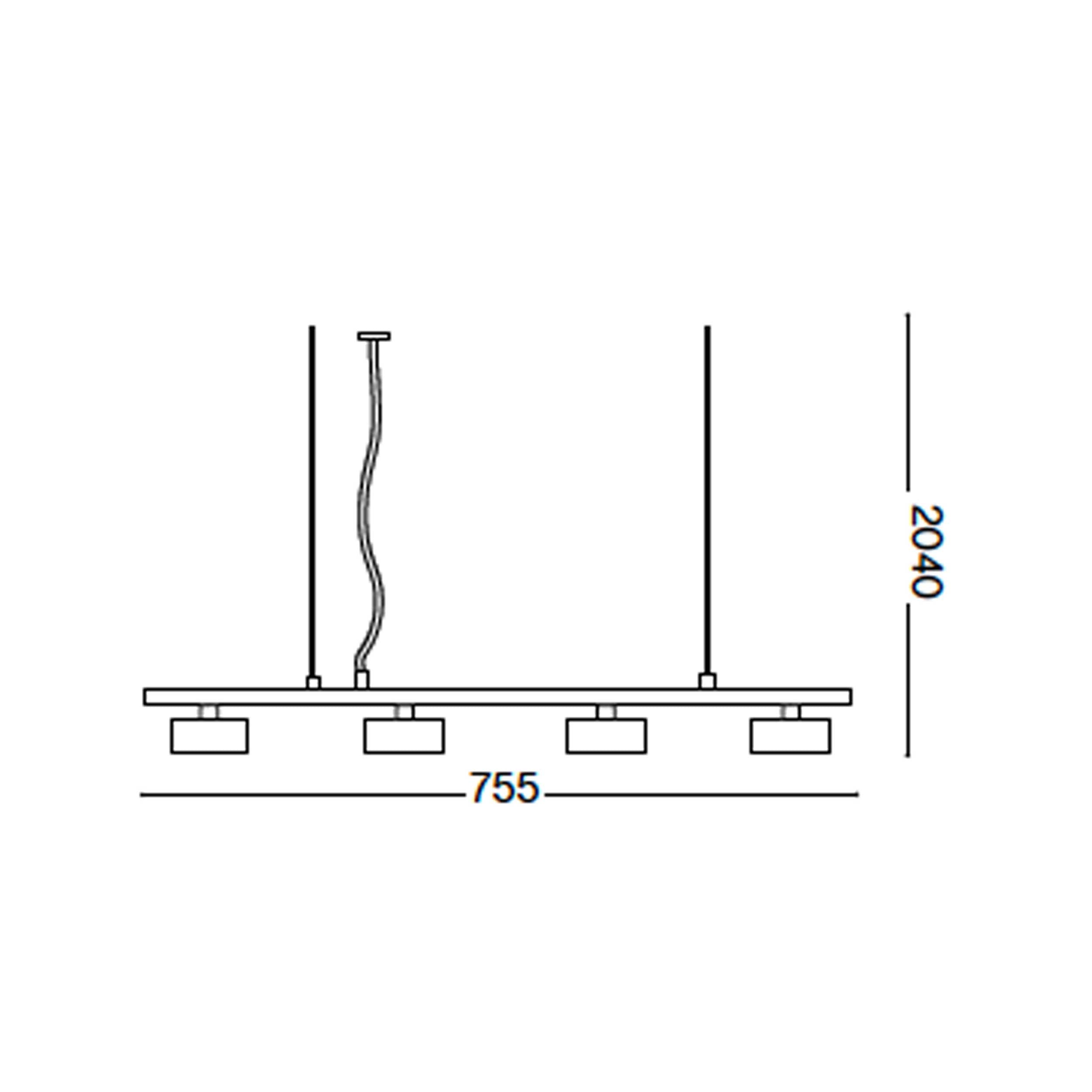 Ideal lux Minor GX53 lineární závěsné svítidlo