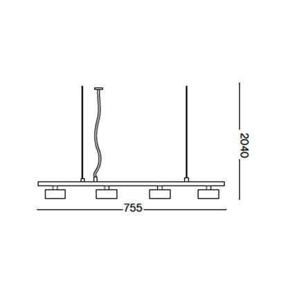 Ideal lux Minor GX53 lineární závěsné svítidlo