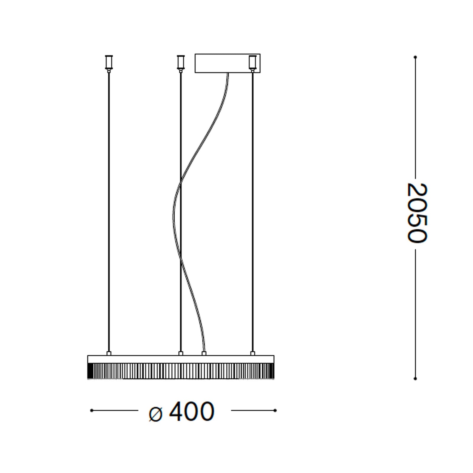Ideal lux Crown LED kruhové závěsné svítidlo