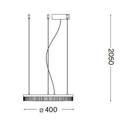 Ideal lux Crown LED kruhové závěsné svítidlo