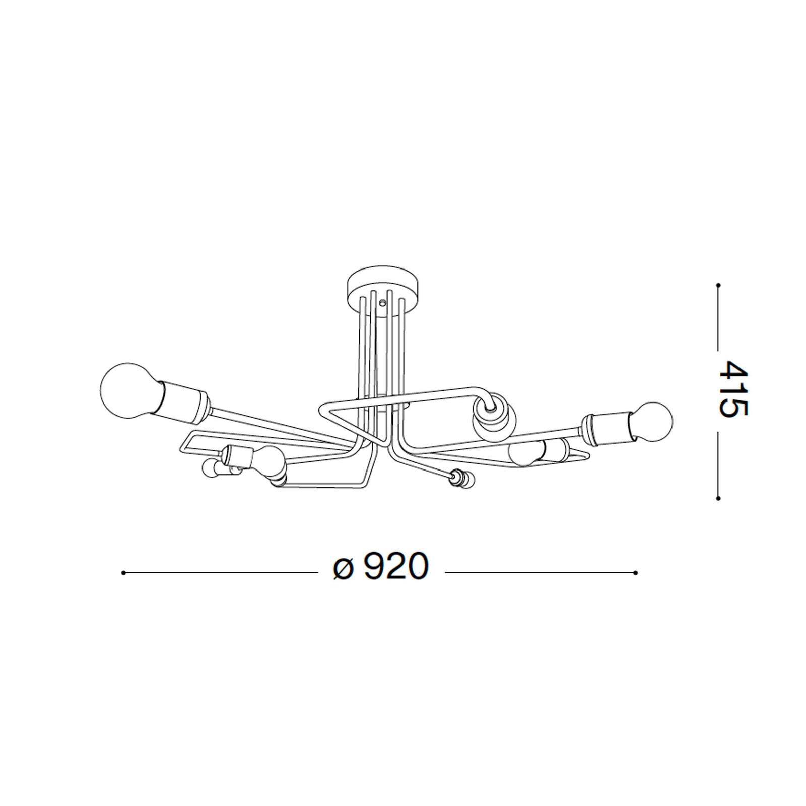 Ideal lux Triumph E27 závěsné lineární svítidlo