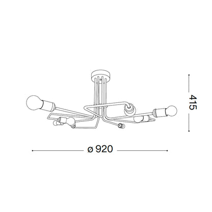 Ideal lux Triumph E27 závěsné lineární svítidlo