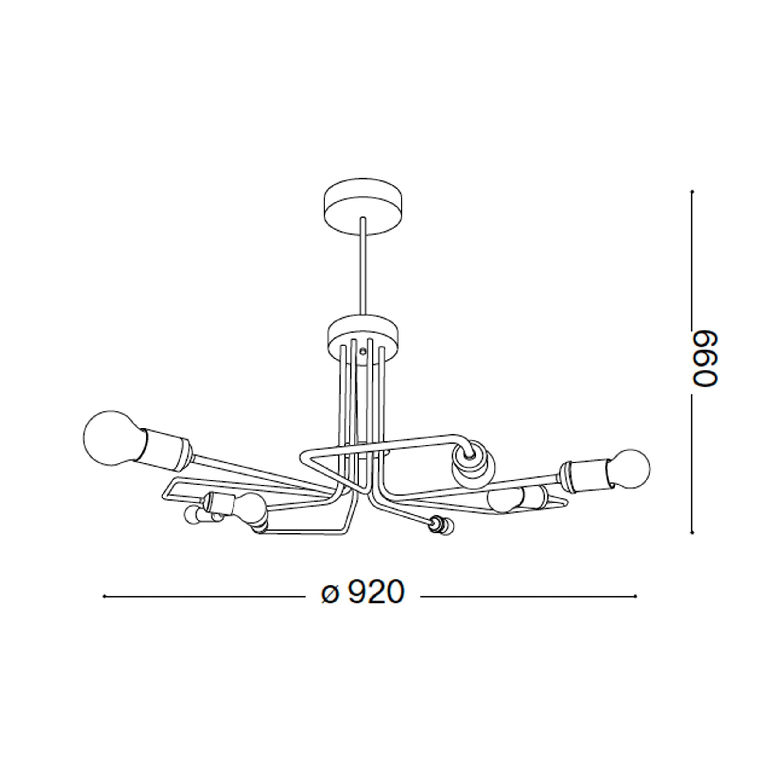 Ideal lux Triumph E27 závěsné lineární svítidlo