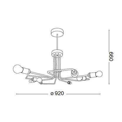 Ideal lux Triumph E27 závěsné lineární svítidlo