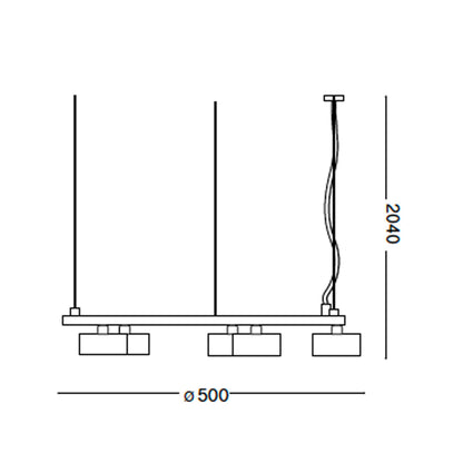Ideal lux Minor GX53 kruhové závěsné svítidlo