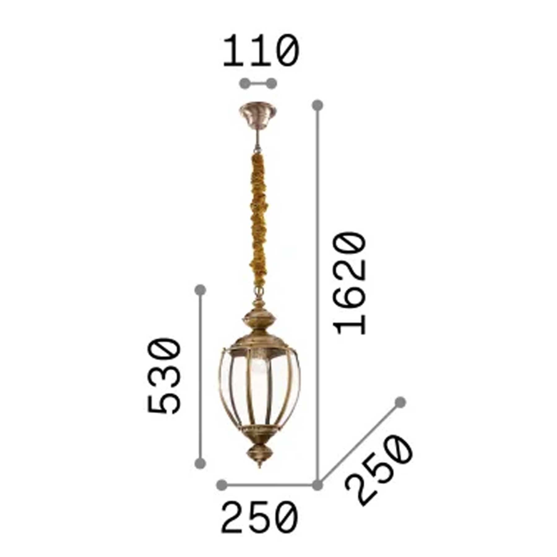 Antyczna oprawa wisząca Ideal lux Norma E27