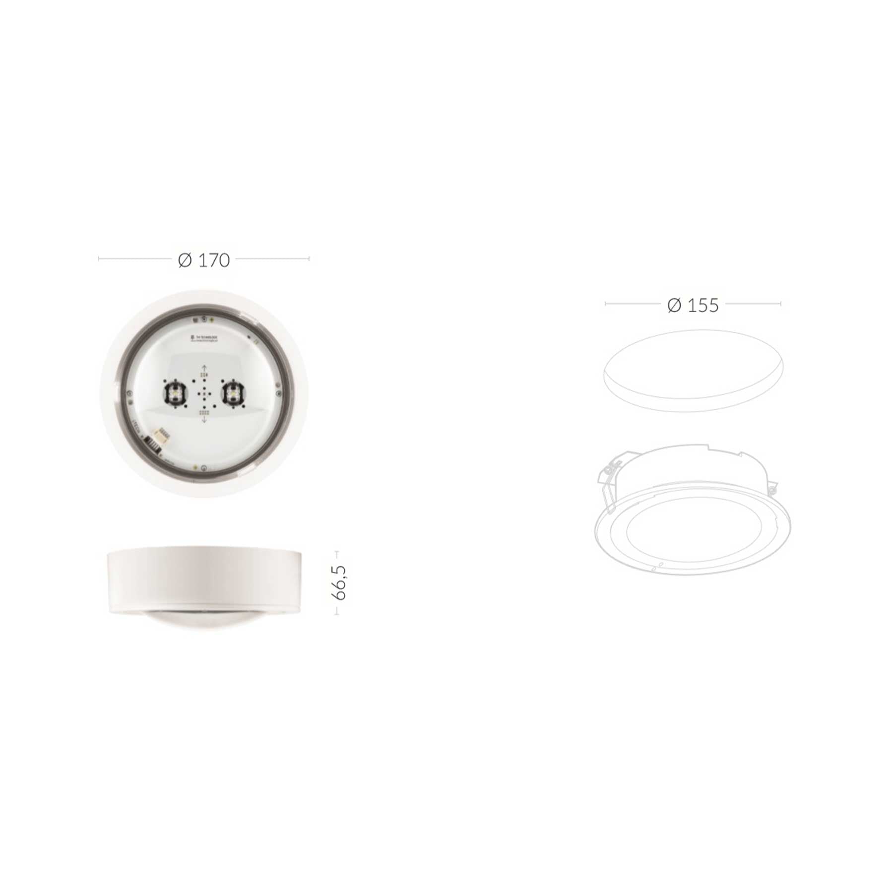 TM.ITECH M5 105 M W antypaniczne oświetlenie awaryjne IP65
