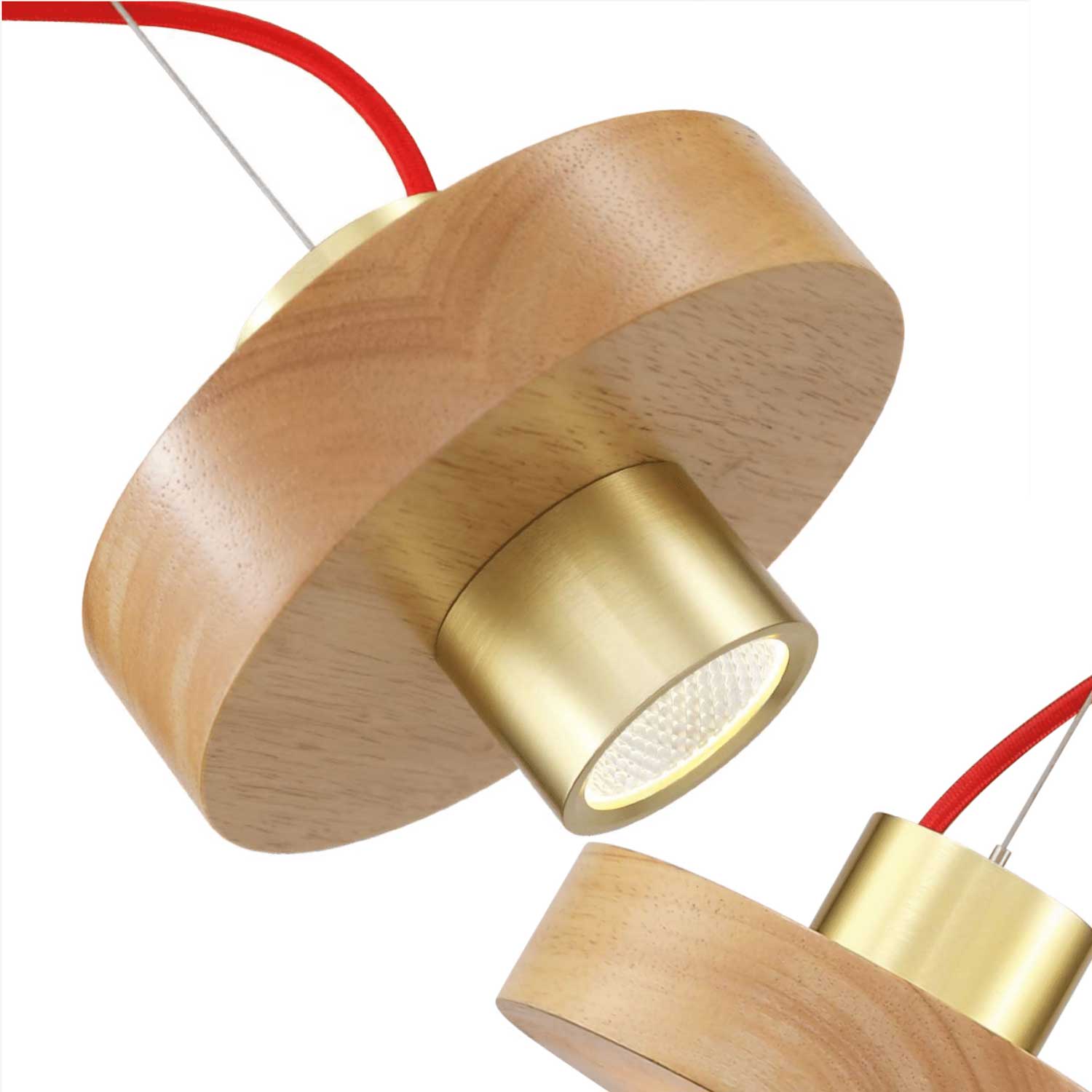 Wood gold LED závěsné svítidlo Ra>90
