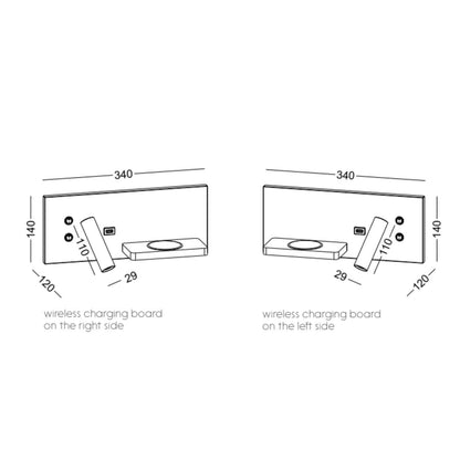 Reading Ambient Plate 2 LED nástěnné svítidlo s USB