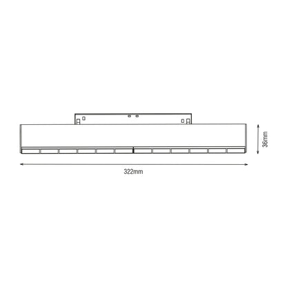 KARIZMA luce Linea LED svítidlo pro 48V lištu LENS černé