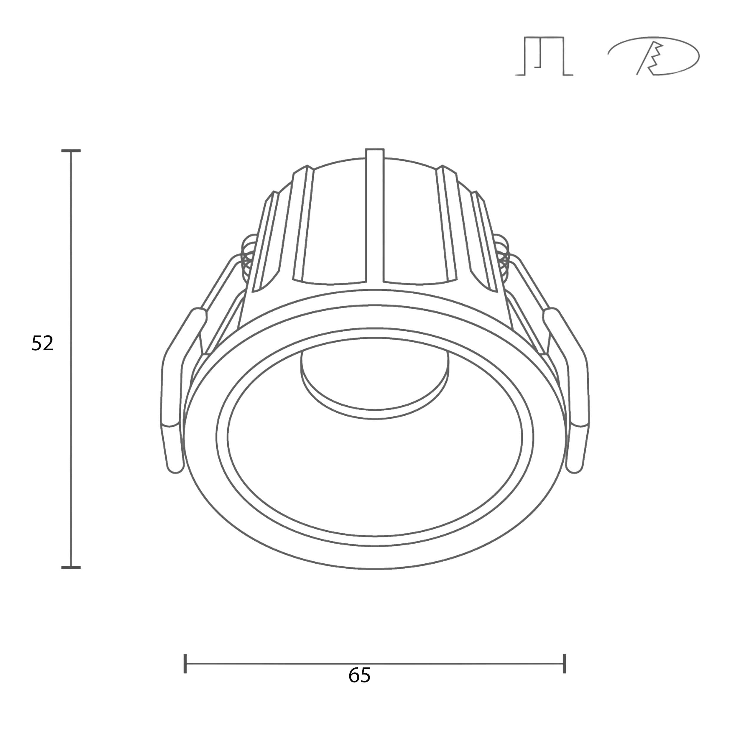 Maytoni downlight Alfa LED 36° zápustné kruhové svítidlo bílé