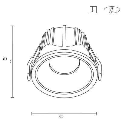 Maytoni downlight Alfa LED 36° zápustné kruhové svítidlo bílé