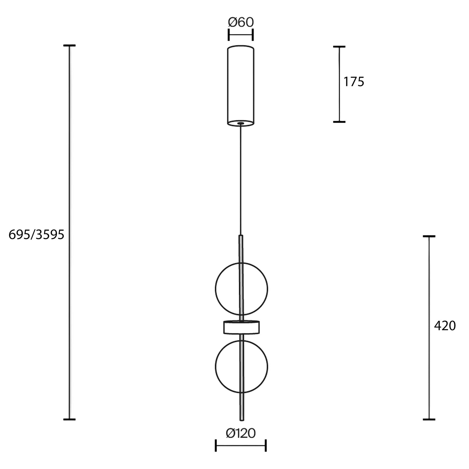 Maytoni Double Moon LED závěsné svítidlo